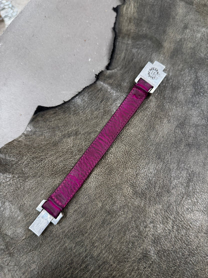 Chrome Hearts Nubuck Leather ‘Harness’ Cross Bracelet