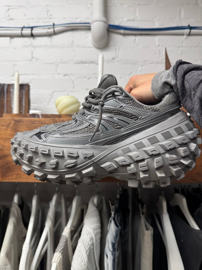 Balenciaga ‘Defender’ Grey ‘Tire Track’ Bounce Low Top Sneakers