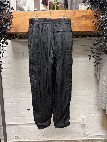 SS2000 Raf Simons ‘Summa Cum Laude’ Black Track Pants with Ribbed Cuffs