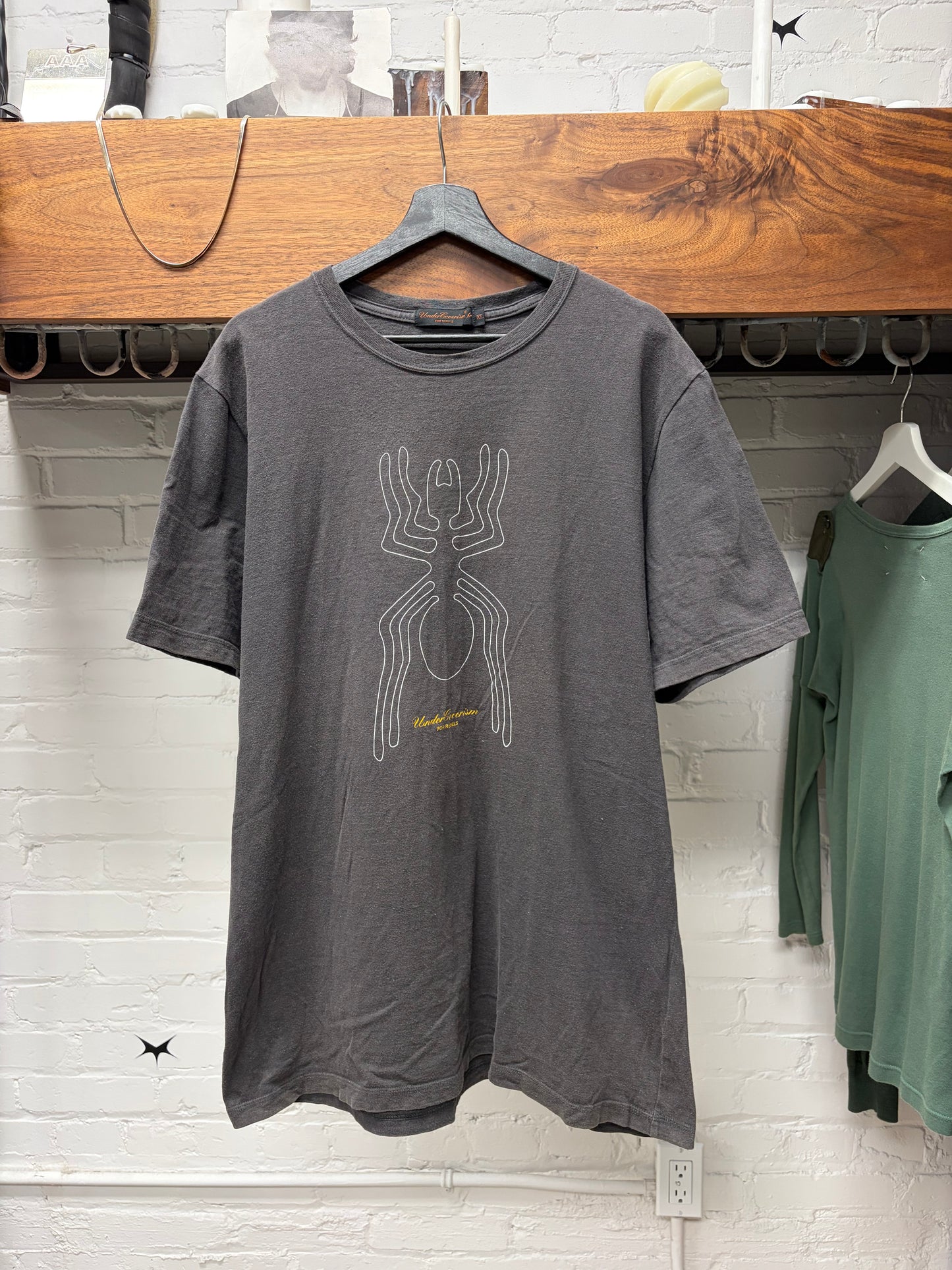 2000s Undercover x Fragment ‘Bug Motif’ Faded Grey Graphic T-Shirt