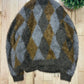 Number (N)ine Argyle Knit Shag Cardigan