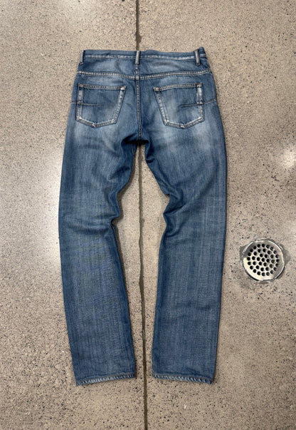 Dior Homme Light Wash Blue Faded Skinny Denim