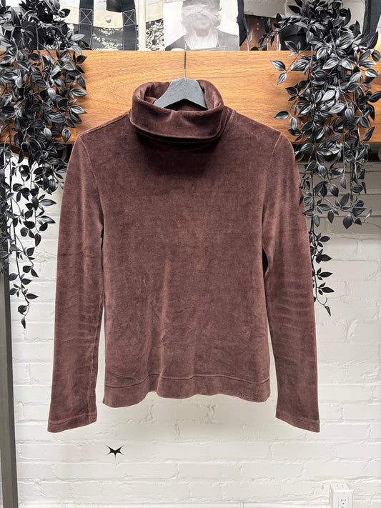 Gucci by Tom Ford Velour Brown Turtleneck Sweater