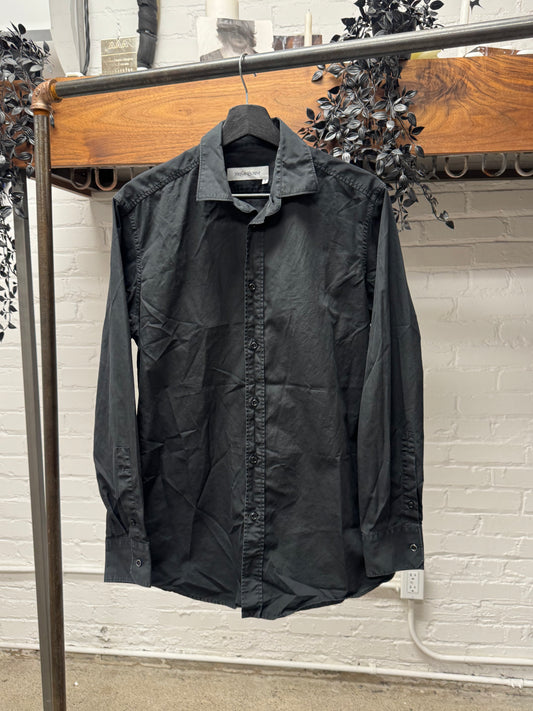 Yves Saint Laurent Black Cotton Dress Shirt