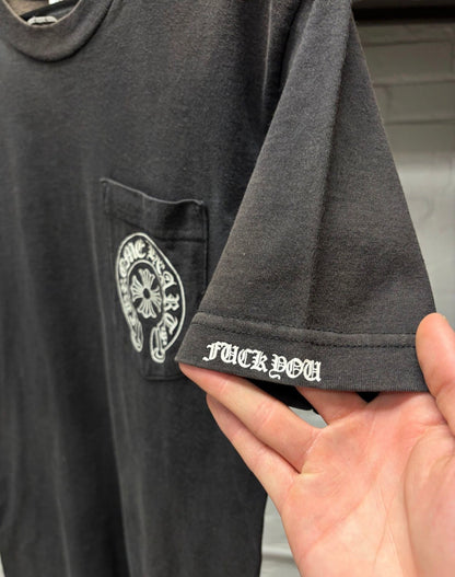Vintage Chrome Hearts Hong Kong Store Exclusive ‘Horseshoe Logo’ Sun Faded Graphic T-Shirt