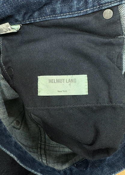 Helmut Lang ‘Raw Hem’ Bootcut Indigo Blue Denim.