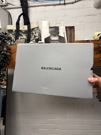 Balenciaga ‘Paris’ Black Leather High Top Sneakers