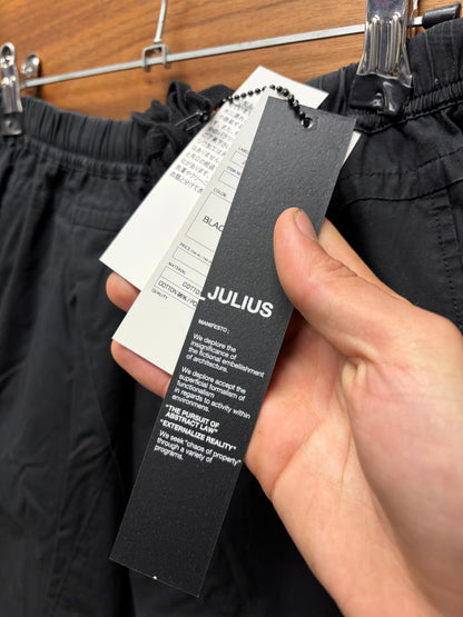 SS2017 Julius Layered Black Skirted Cotton Shorts