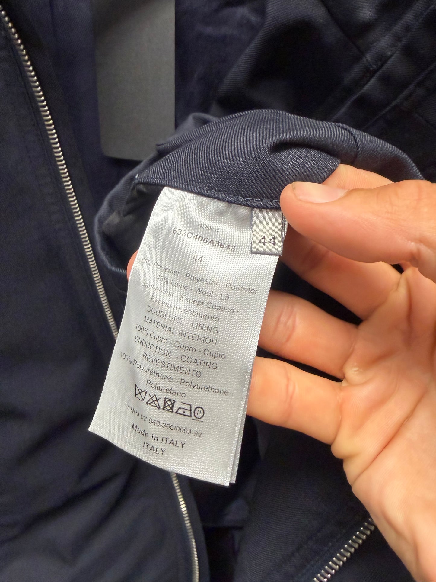 Dior Homme Asymmetric Perfecto Zip Stand Collar Biker-Inspired Jacket