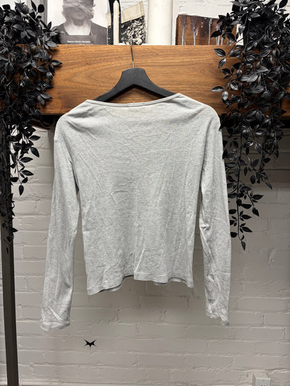Yohji Yamamoto ‘Y’s For Living’ Ribbed Grey Cotton Long Sleeve Shirt