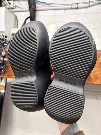 Balenciaga ‘Technoclog’ Black Pointed Toe Platform Mules