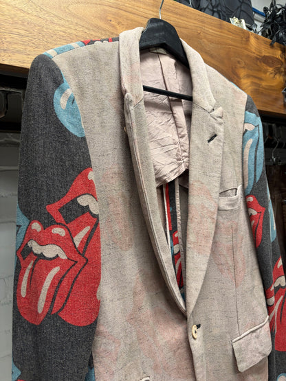 SS2005 Comme Des Garcons Homme Plus x Rolling Stones ‘Tongue & Lips’ Patchwork Blazer