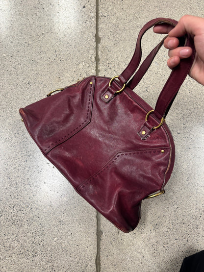 Vintage Yves Saint Laurent ‘Muse’ Oxblood Red Leather Handbag