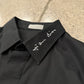 SS2015 Dior Homme ‘Script’ Embroidered Collar Detail Shirt