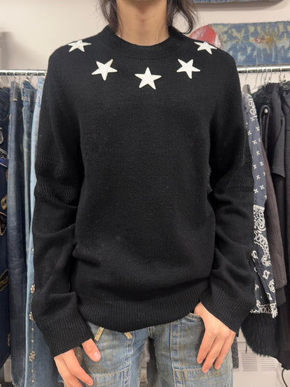 AW2014 Givenchy ‘Stars’ Embroidered Patch Wool Sweater