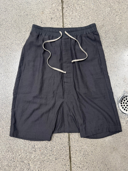AW2014 Rick Owens ‘Moody’ Mainline Dark Dust Wool ‘Pod’ Shorts