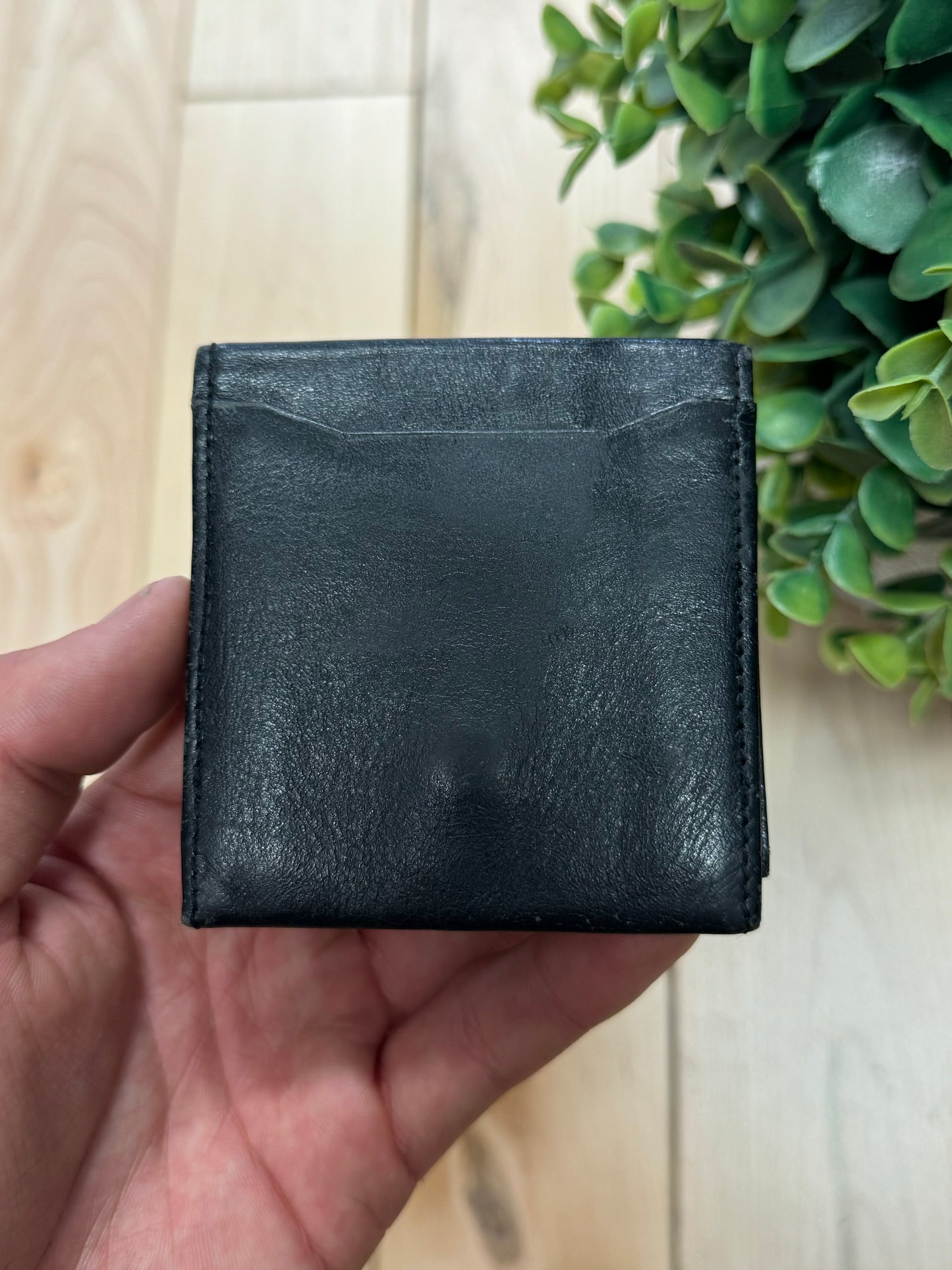 Jean Paul Gaultier Black Leather Coin Pouch