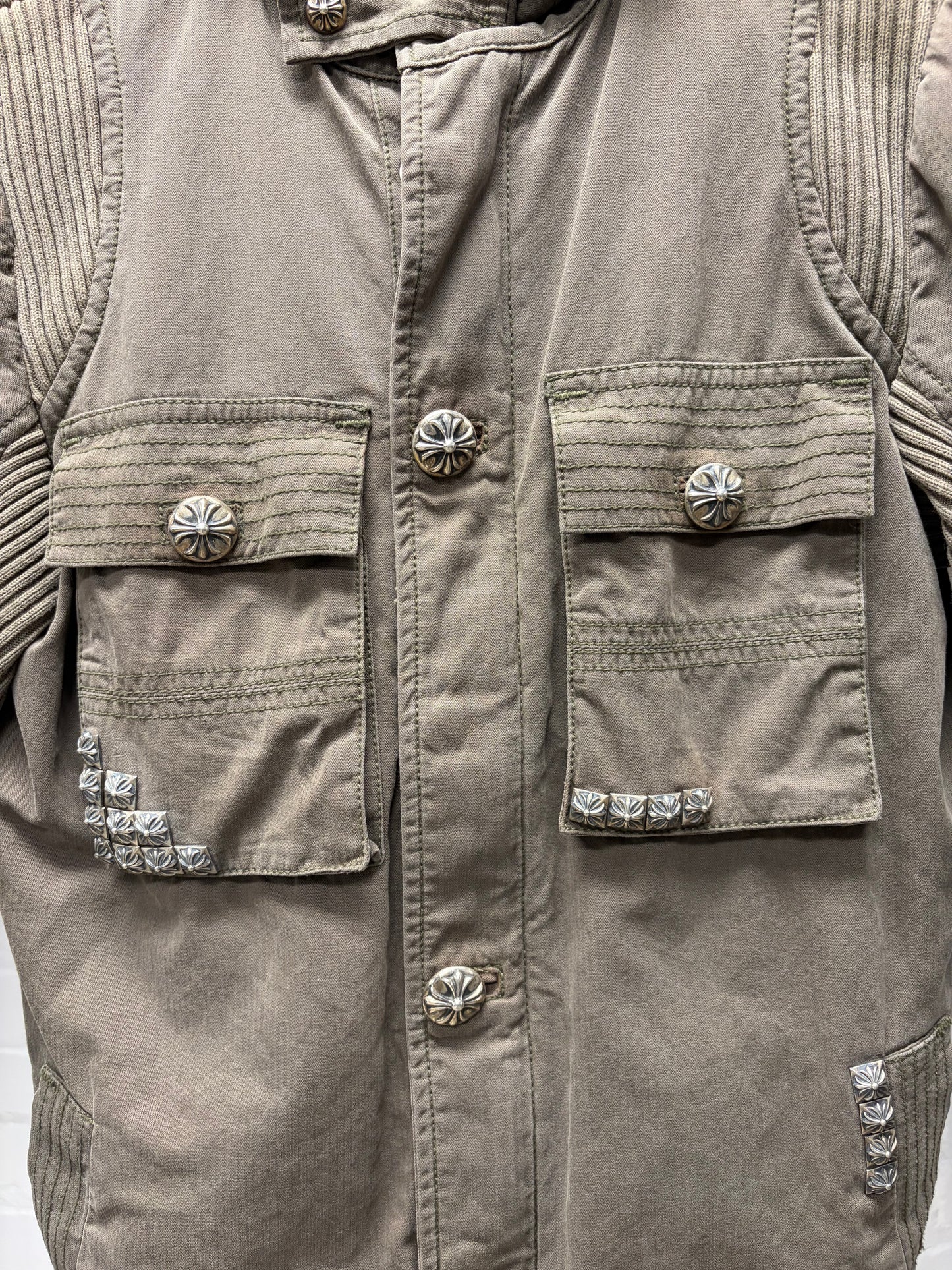 Chrome Hearts ‘Cherry Bomb’ 925 Silver ‘Pyramid Stud’ Custom Order M-65 Field Jacket