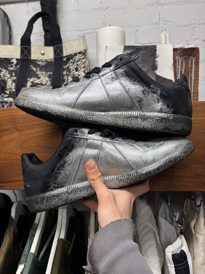 Maison Margiela ‘Silver Dipped’ Black G.A.T. Low Top Sneakers