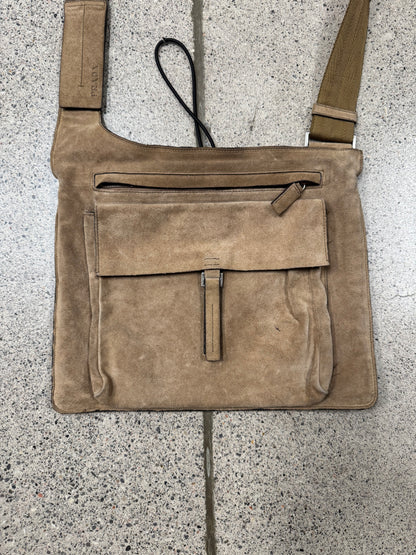 AW1999 Prada Suede/Mesh Backing Crossbody Bag