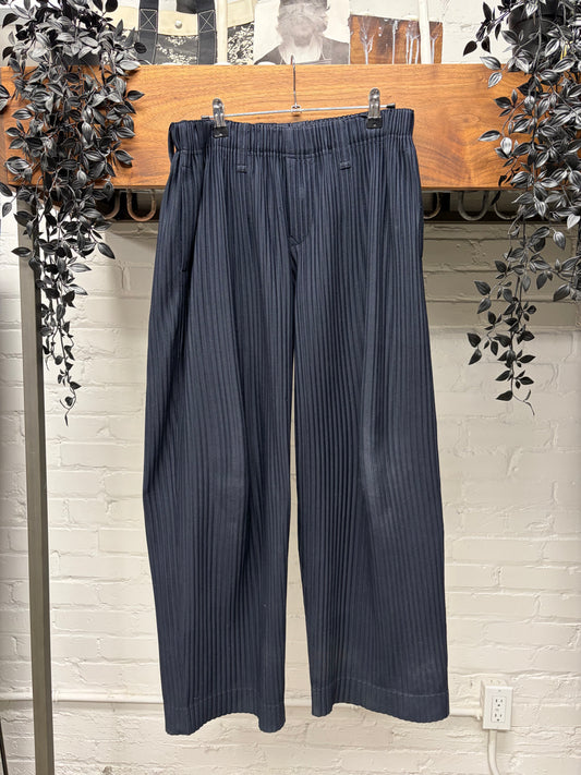 Issey Miyake Homme Plisse Pleated Wide Leg Trousers