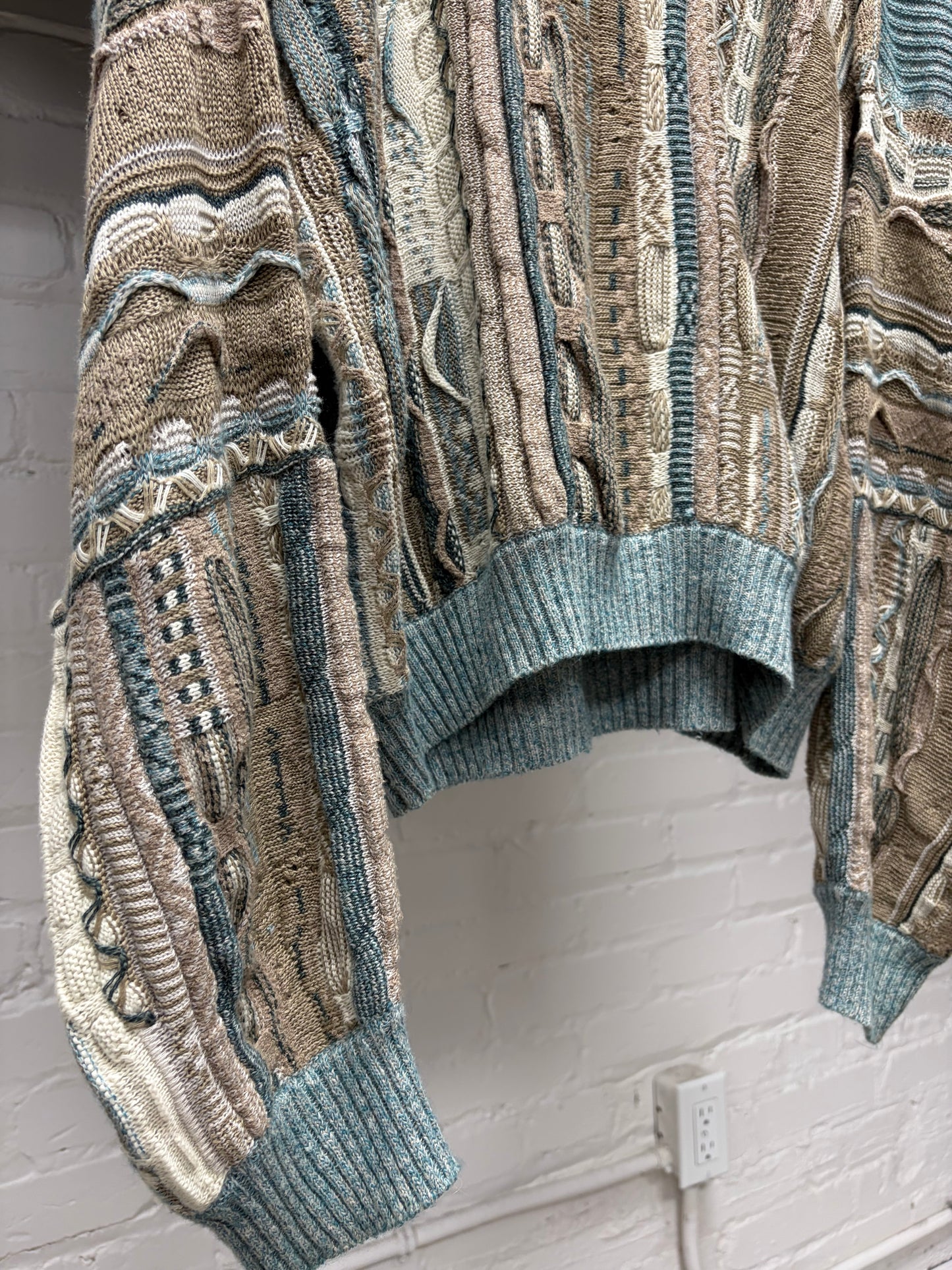 Acne Studios ‘Coogi’ Vintage Inspired Brown/Blue Knit Sweater