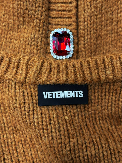 Vetements ‘Fancy Button’ Oversized Wool Cardigan