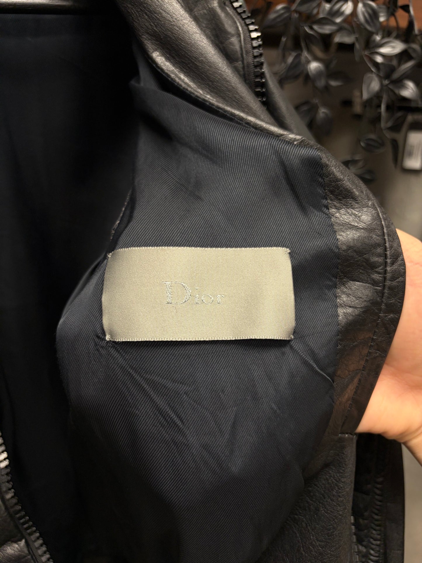 SS2009 Dior Homme by Kris Van Assche Pleated Lambskin Leather Jacket