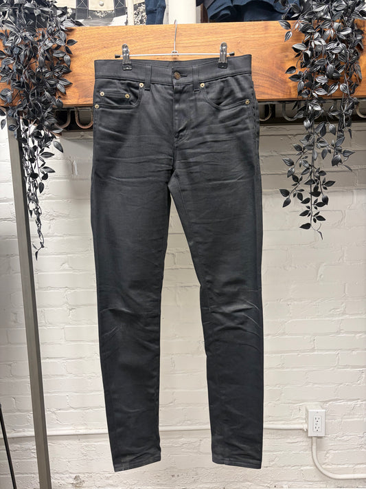 2017 Saint Laurent ‘D02’ Unaltered Black Skinny Jeans