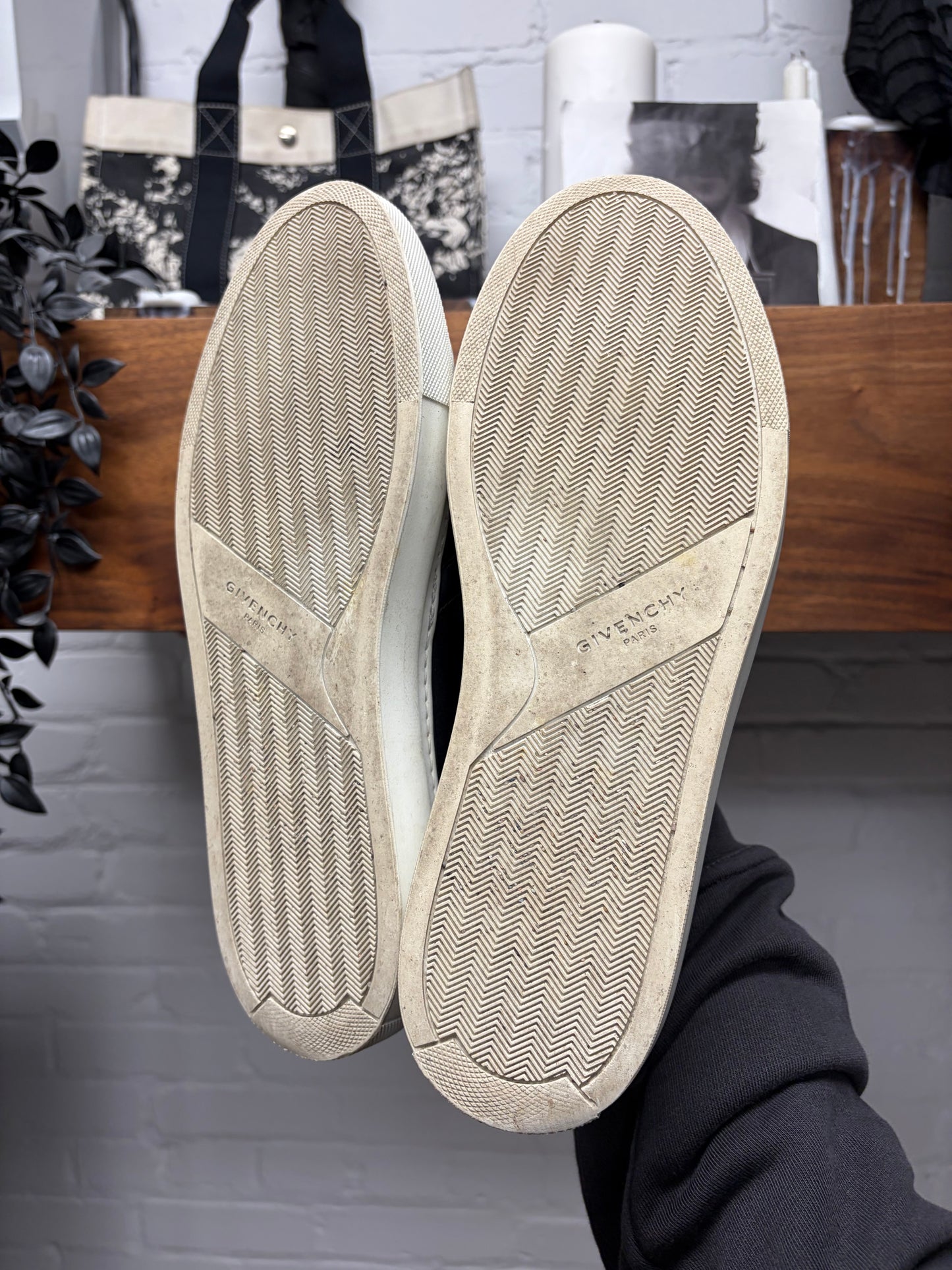 Givenchy ‘Rottweiler’ Black Leather Slip-On Low Top Sneakers