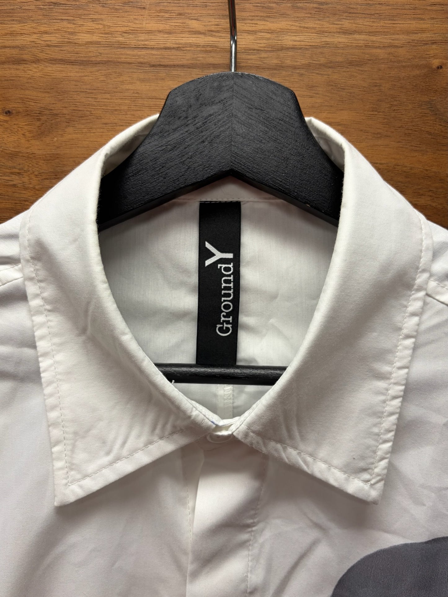 Yohji Yamamoto Ground Y ‘Evangelion’ Neon Genesis White Button Up Shirt