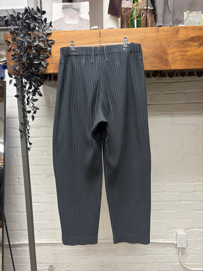 Issey Miyake ‘Homme Plisse’ Dark Grey Pleated Straight Cut Trousers