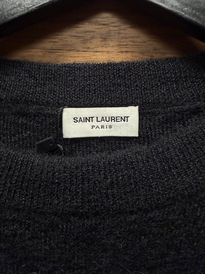 2016 Saint Laurent by Hedi Slimane ‘Tiger Head’ Black/White Knit Sweater