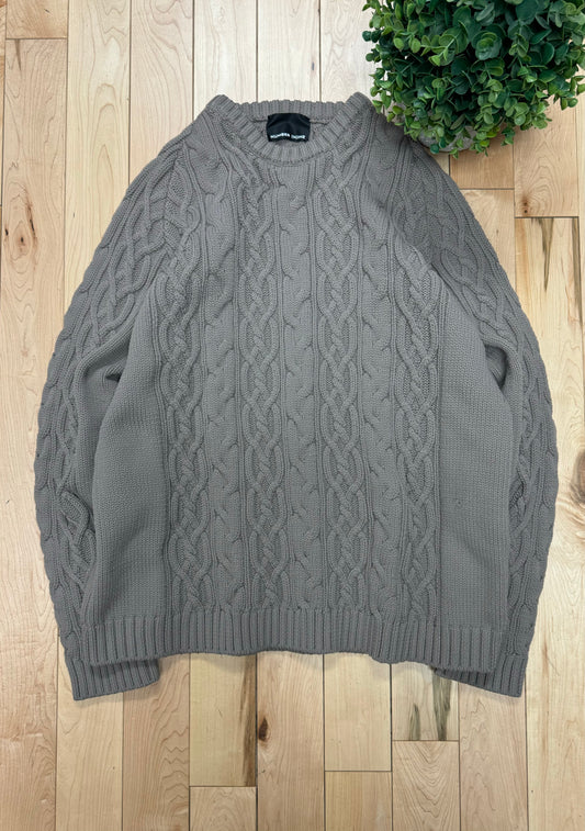 Number (N)ine Brown Cable Knit Sweater