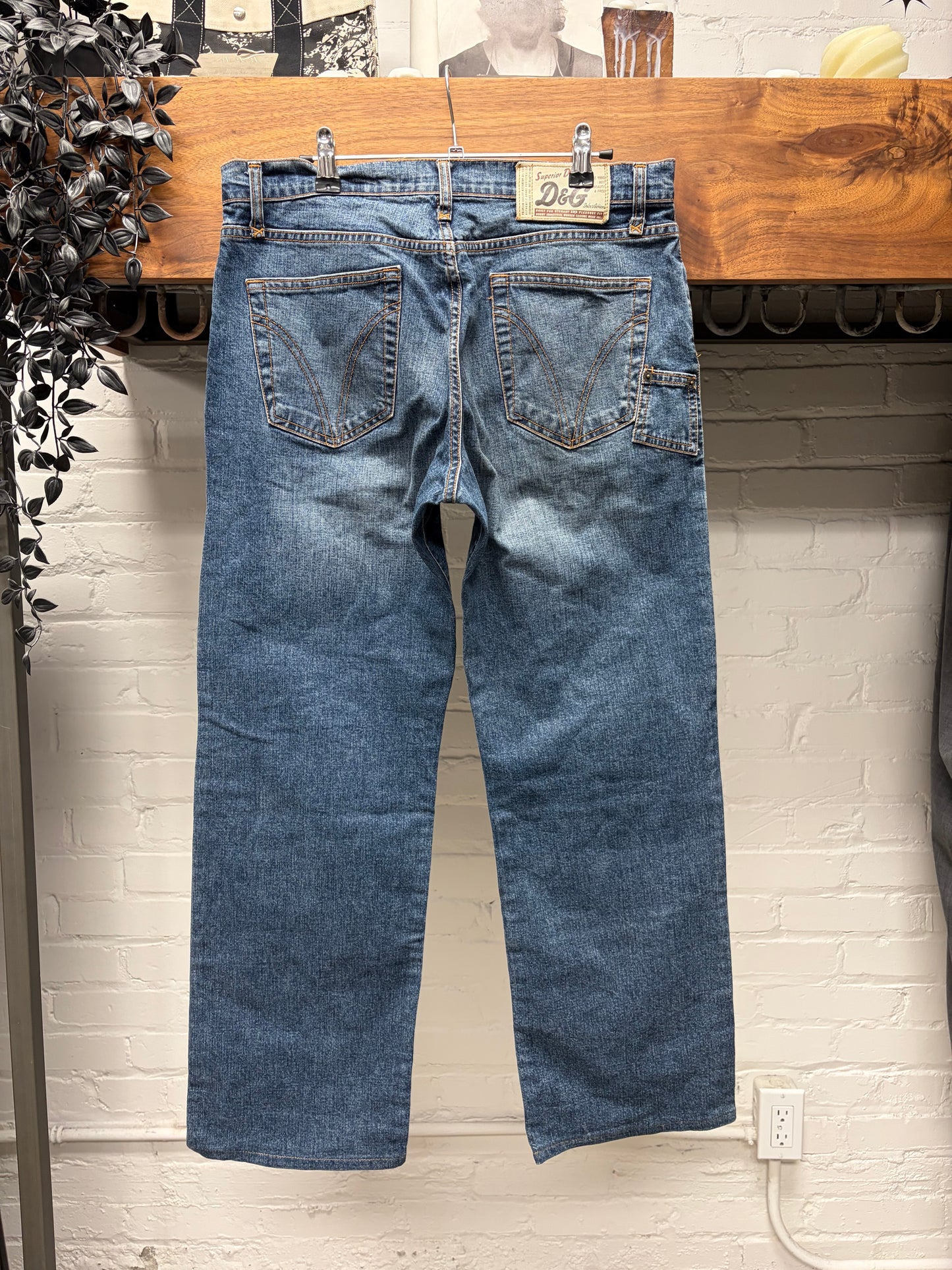 2000s Dolce & Gabbana Classic Blue Wide Leg Denim