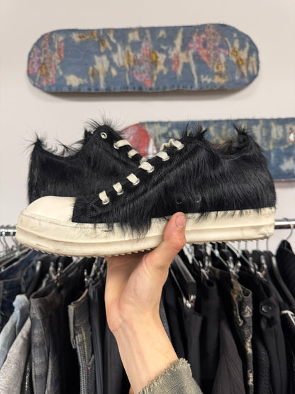 Rick Owens Ramones ‘Pony Hair’ Low Top Sneakers