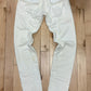 Rick Owens Cream White Drawstring Creatch Cargo Pants