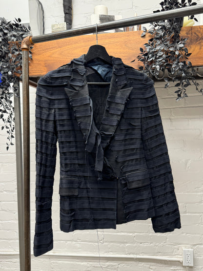 2010 Maison Margiela Line (1) Black Cotton ‘Bondage’ Blazer