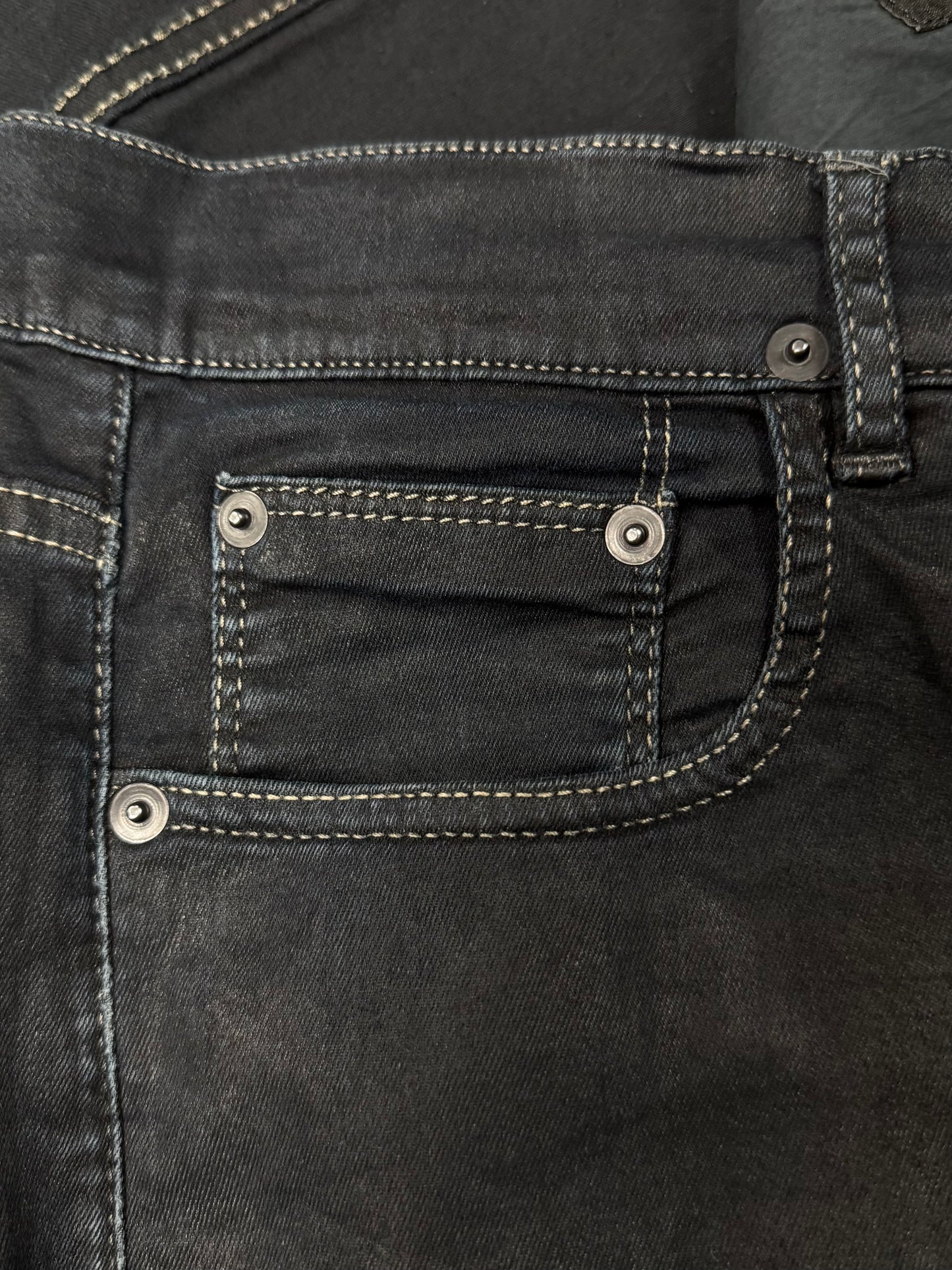 Rick Owens ‘Detroit Cut’ Waxed Black Denim