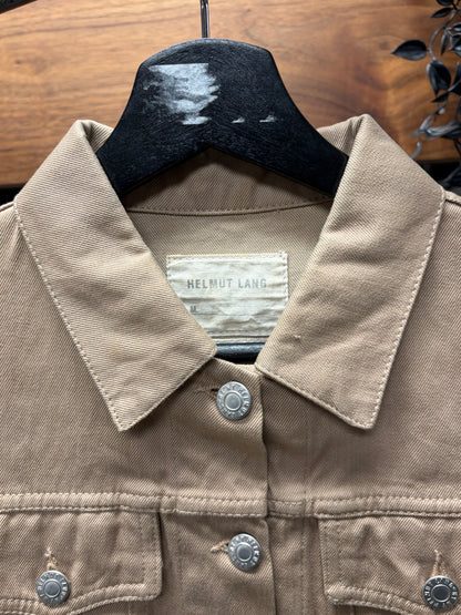 Vintage Helmut Lang ‘Raw Silk Denim’ Brown Trucker Jacket