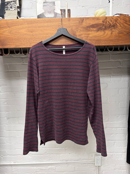 Attachement by Kazuyuki Kumagai Striped Long Sleeve Shirt