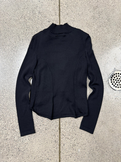 Vintage Jean Paul Gaultier ‘Napoleon’ Fencing Closure Black Sweater