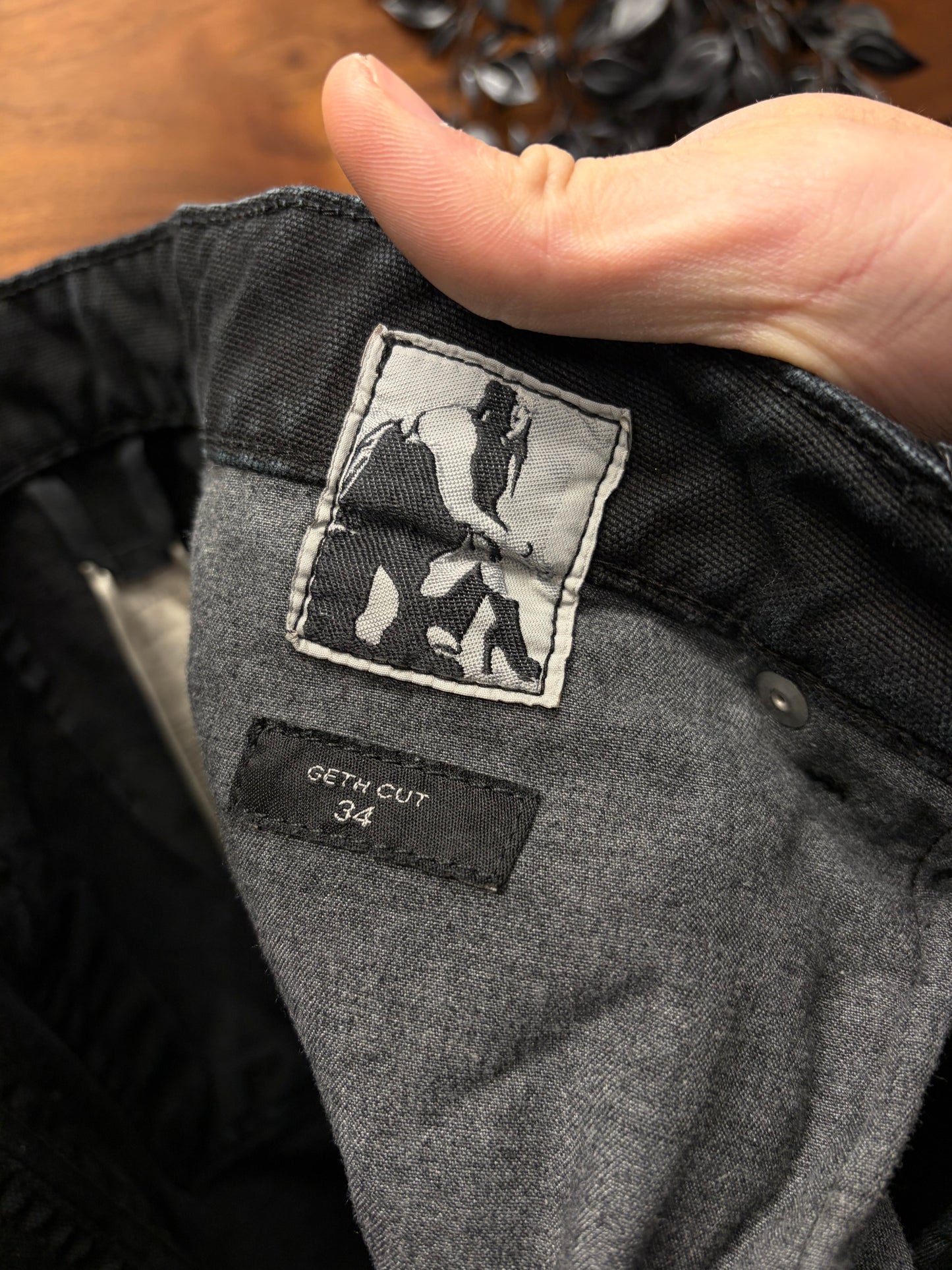 Rick Owens DRKSHDW ‘Geth’ Black Heavyweight Straight Cut Jeans