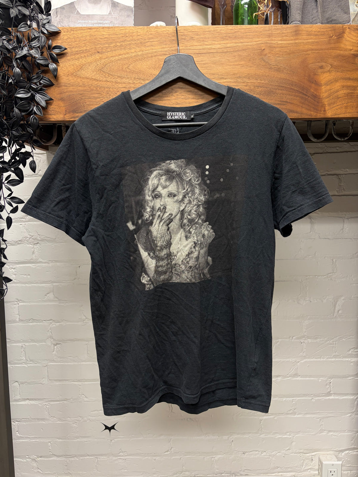 Hysteric Glamour ‘Courtney Love’ Black Portrait T-Shirt