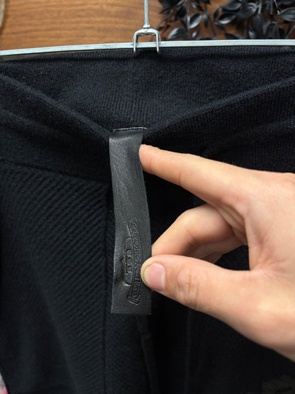 Chrome Hearts Cashmere Leather Cross Patch Sweatpants