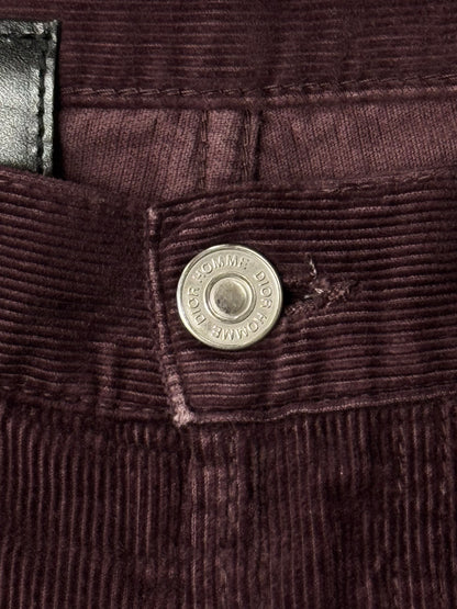 Dior Homme ‘Oxblood’ Red Corudroy Slim/Skinny Bottoms