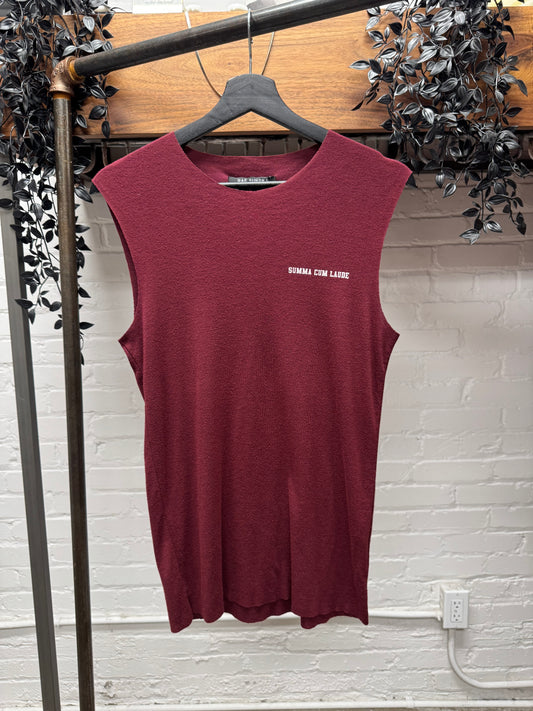 SS2000 Raf Simons ‘Summa Cum Laude’ Maroon Tank Top