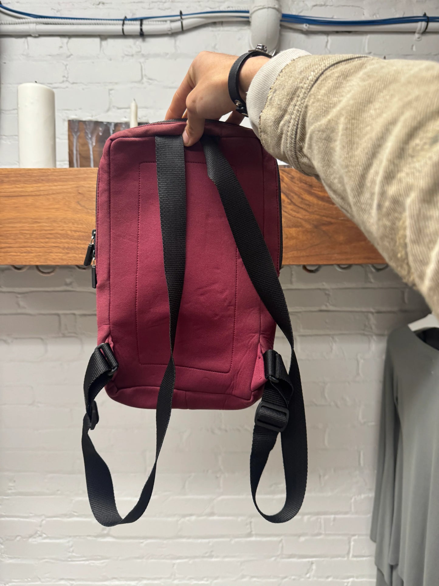 Vintage Miu Miu Miniature ‘Shell’ Sun Faded Red Backpack