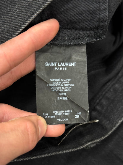 2014 Saint Laurent By Hedi Slimane ‘D01’ Black Skinny Jeans