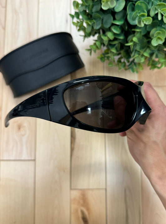 Balenciaga ‘Skin Cat XXL’ Black Mask Sunglasses